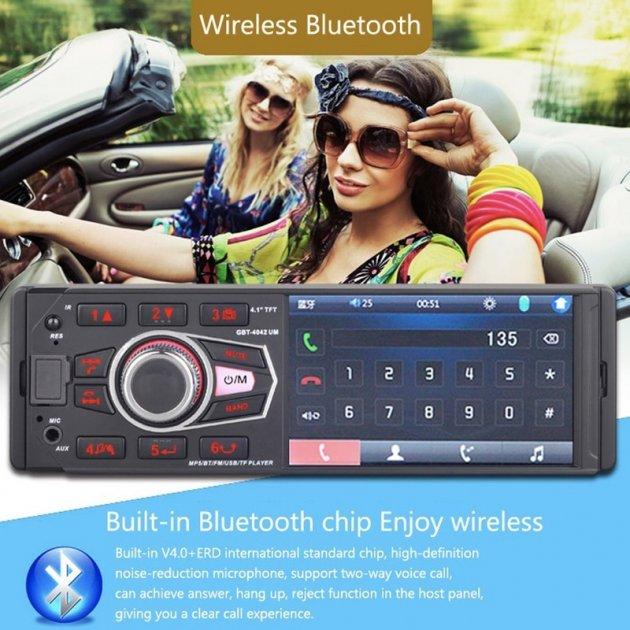 Автомагнітола 1DIN 4042 1 inch+ (Bluetooth), Автомобільна магнітола, Магнітофон в машину, фото 1