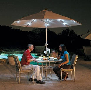 Парасолька для вулиці алюмінієвий з підсвічуванням "Сан-Тропе"