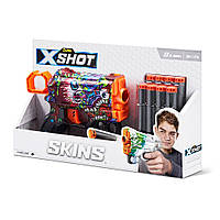 Скорострельный бластер X-SHOT Skins Menace Scream (8 патронов)