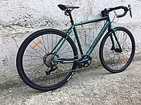 Гравийный велосипед DeMARCHE Gravel Point 28" L-TWOO (рама М, 18S, 2х9) зеленый глянец
