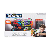 Скорострельный бластер X-SHOT Skins Flux Graffiti (8 патронов)