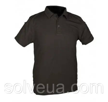 Тактична футболка поло Mil-Tec tactical quickdry poloshirt Black 10961002.solve