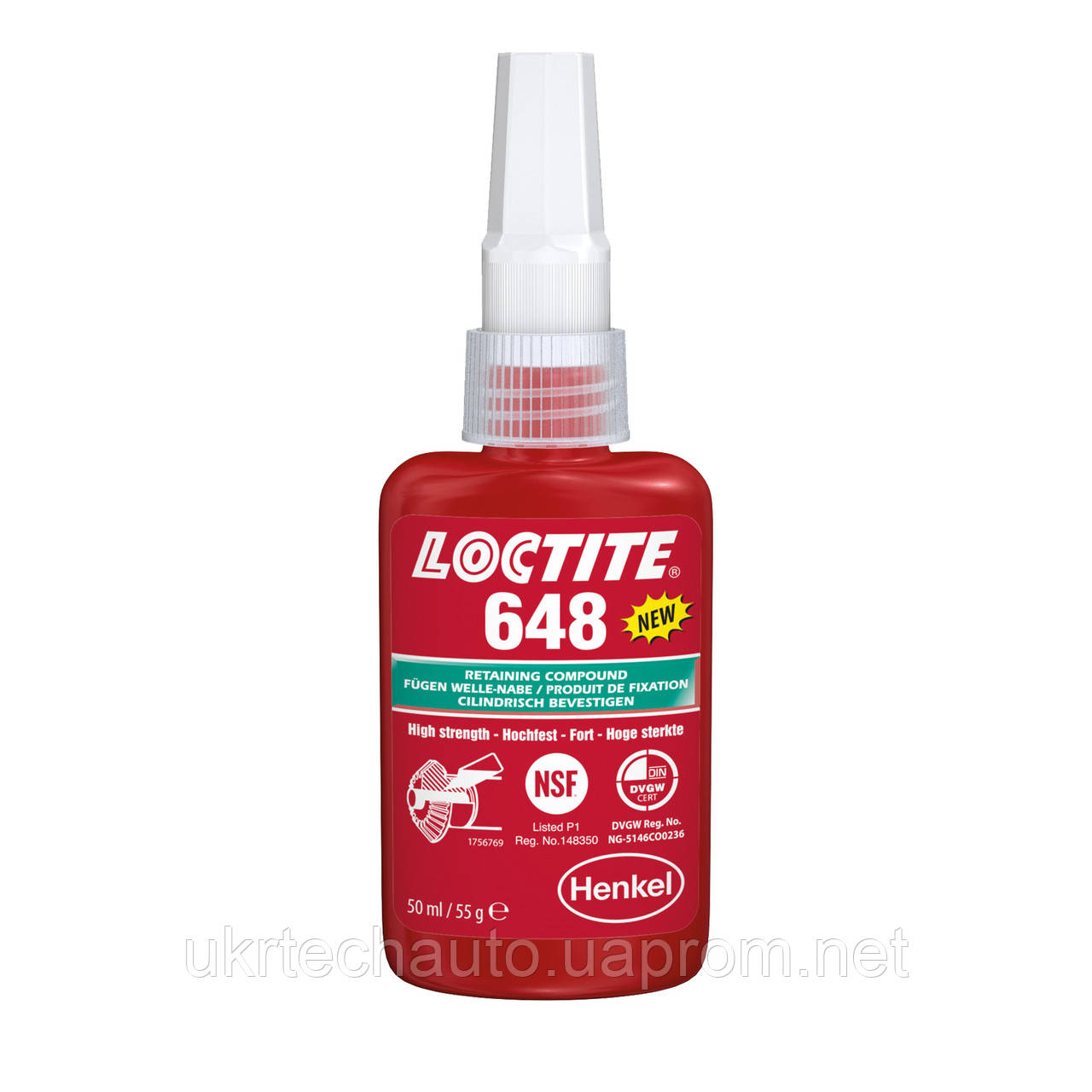 Термостійкий фіксатор високої міцності Loctite 648 5 мл (1804041) - фото 2 - id-p328771952