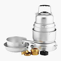 Піч портативна спиртова автономна з вітрозахистом та набором посуду (польова кухня) Biltema (Швеція)