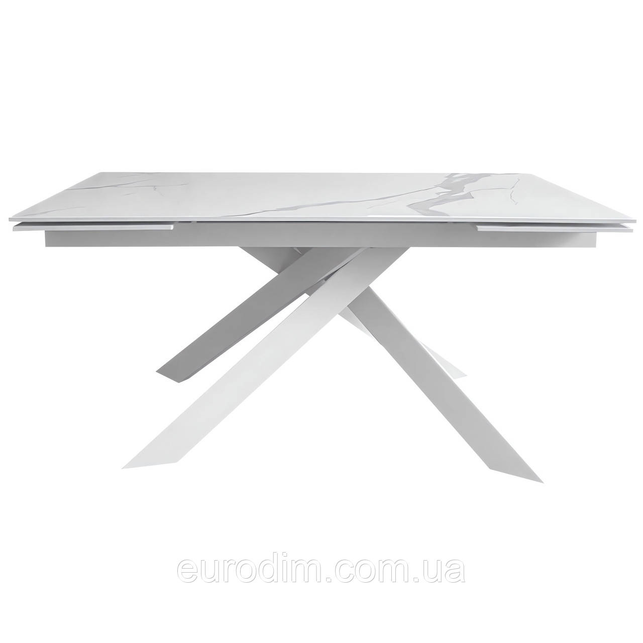 Gracio Carrara White стіл розкладної кераміки 160-240 см