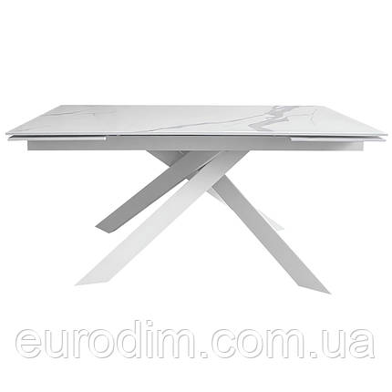 Gracio Carrara White стіл розкладної кераміки 160-240 см, фото 2