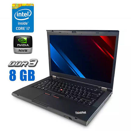 Ноутбук Lenovo ThinkPad T430 / 14" (1600x900) TN / Intel Core i7-3520M (2 (4) ядра по 2.9 — 3.6 GHz) / 8 GB, фото 2