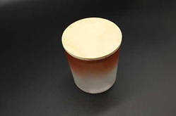 Скляна банка для свічок з дерев'яною кришкою 82х71мм/150 мл / Скляна банка для свічок з дерев'яною кришкою 82х71мм/150 мл