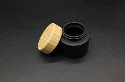 Скляна банка з дерев'яною кришкою 54х55мм/50 мл / Скляна банка з дерев'яною кришкою 54х55мм/50 мл