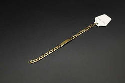 Сталевий браслет під гравіюванням. 21,5см Колір "Золото" / Сталевий браслет під гравіюванням. 21,5см Колір "Золото"