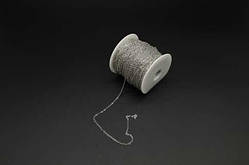 Ланцюжок декоративний (прикраса) для брелоків. Колір "Срібло". 1,5 мм / Ланцюжок декоративний (прикраса) для брелоків. Колір