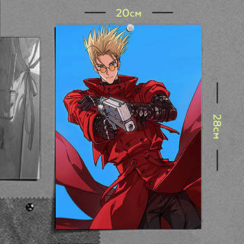 "Веш Панікер (Тріган / Trigun)" плакат (постер) розміром А4 (20х28см)