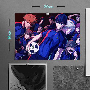 "Йоічі Ісагі (Синя В'язниця: Блю Лок / Blue Lock)" плакат (постер) розміром А5 (20х14см)