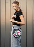 Жіноча кругла сумка Sambag Bale MZN Принт "Flower", фото 3