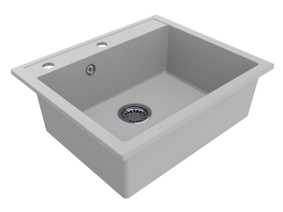 Кухонна мийка OREGON WHITE з 2 отв. під змішувач
