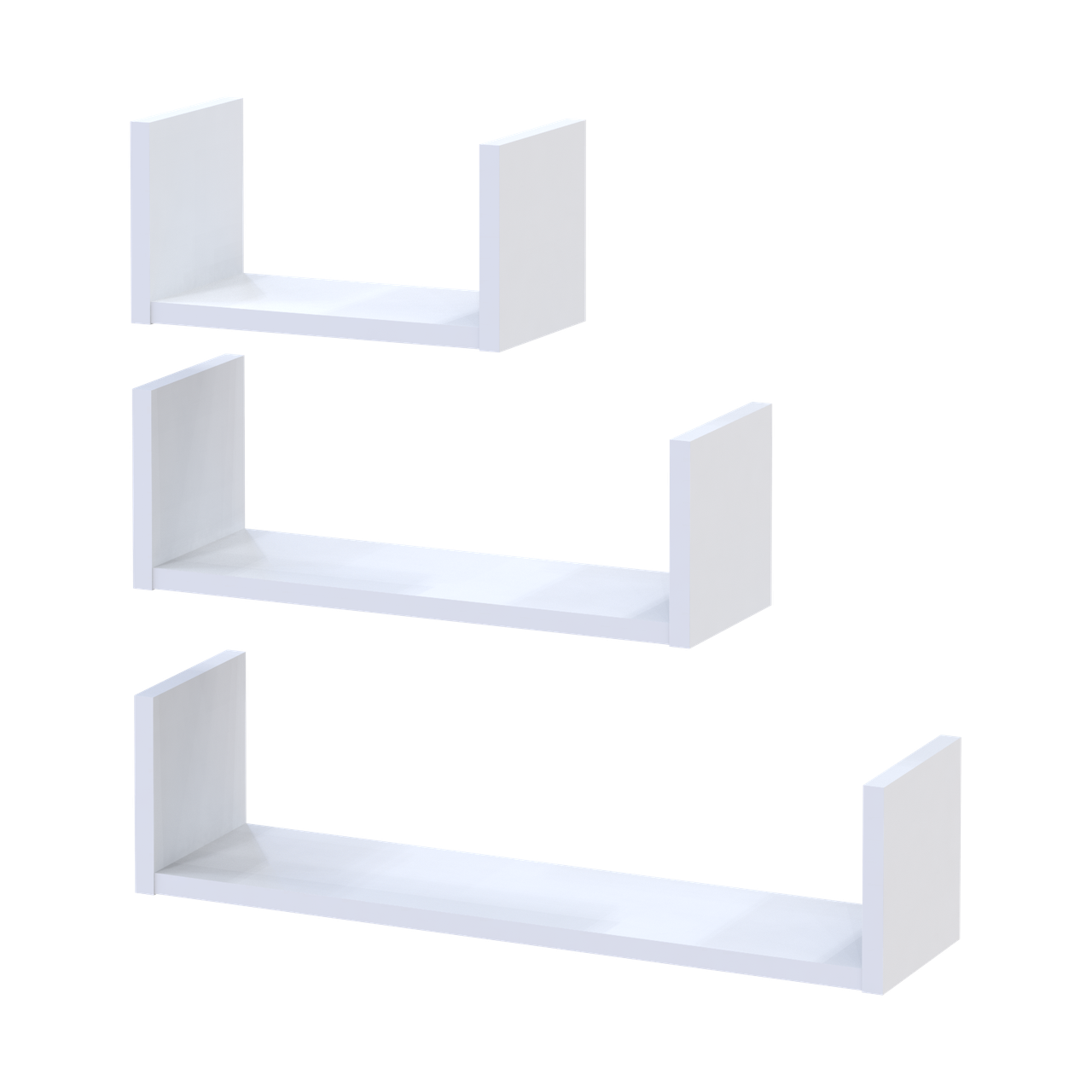 Комплект полиць Doros Філ Білий 3 шт 30/45/60х15х15 (41516077) 5