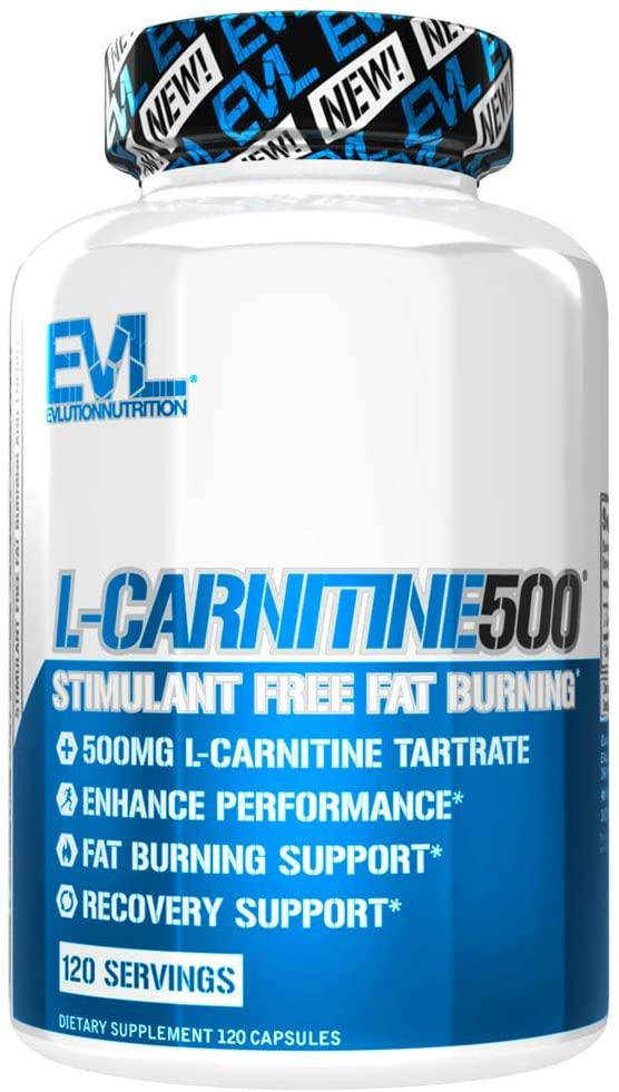 

EVL Nutrition, L-Carnitine 500 (120 капс.), L-карнитин, жиросжигатель