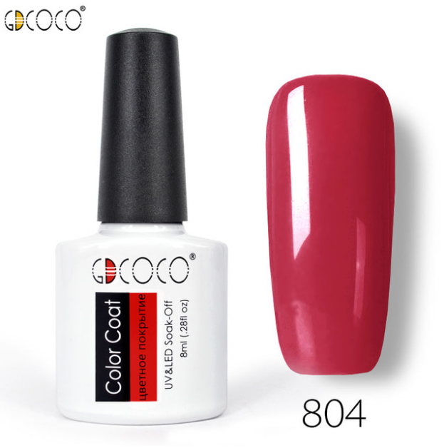 

Гель-лак GDCOCO 8 мл, №804 (красно-вишневый)