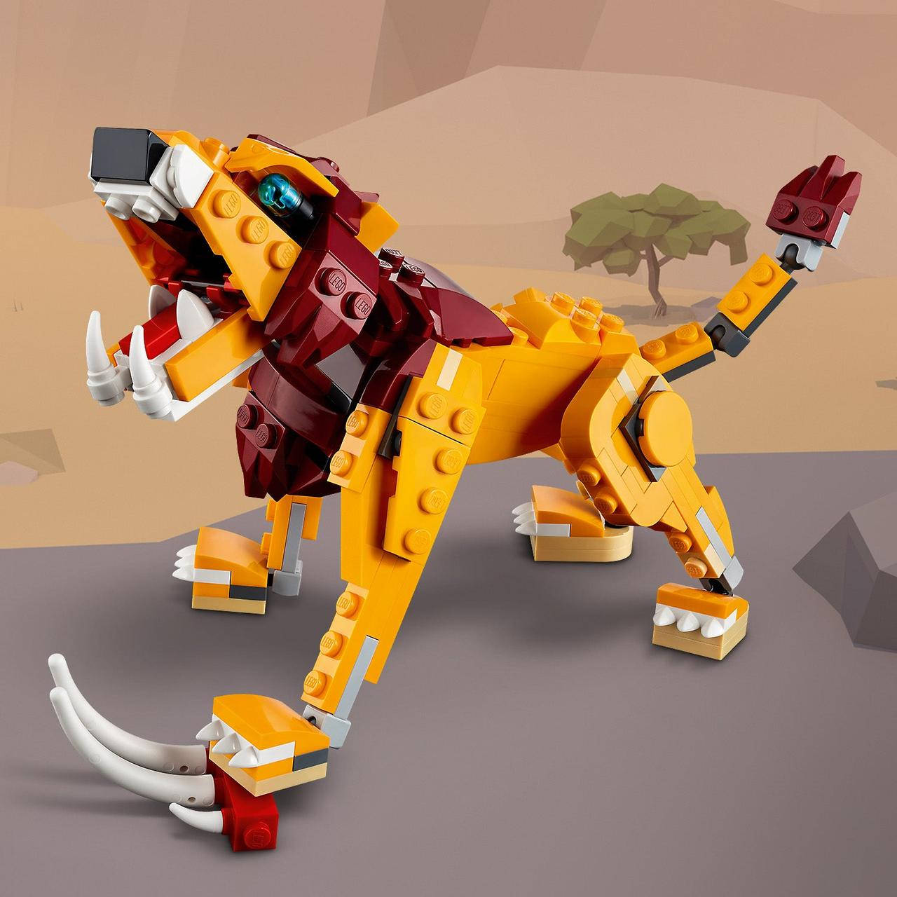 

Лего Креатор Дикий лев 3 в 1 LEGO Creator 3in1 Wild Lion 31112