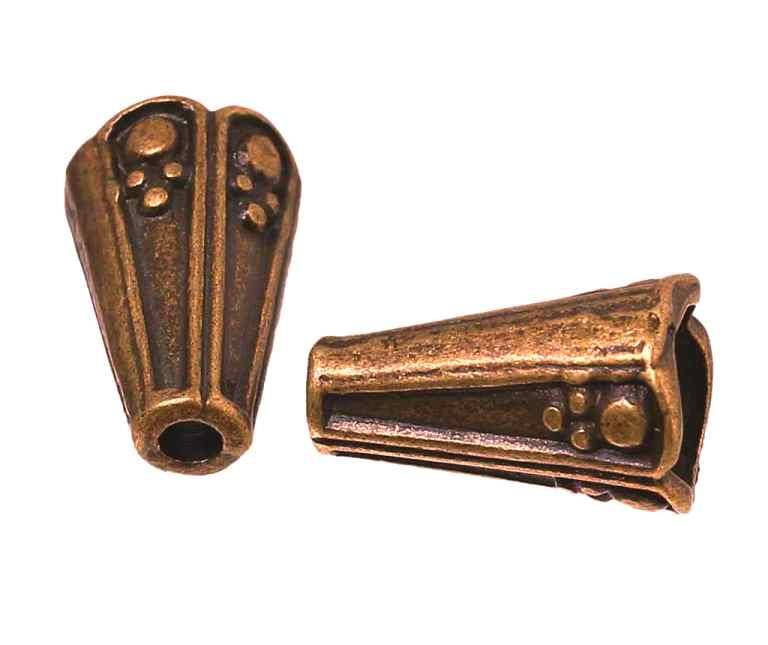 

Конус шапочка для бусин концевик металлический медь 8х12 мм