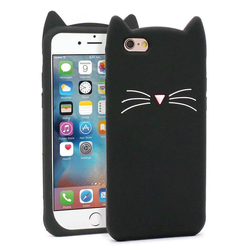 

Чехол 3D Toy для Iphone SE 2020 Бампер резиновый Cat Black
