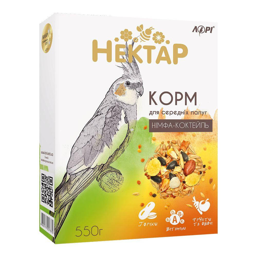 

НЕКТАР - Нимфа коктейль корм для средних попугаев Лори 550 г (10 упаковок)