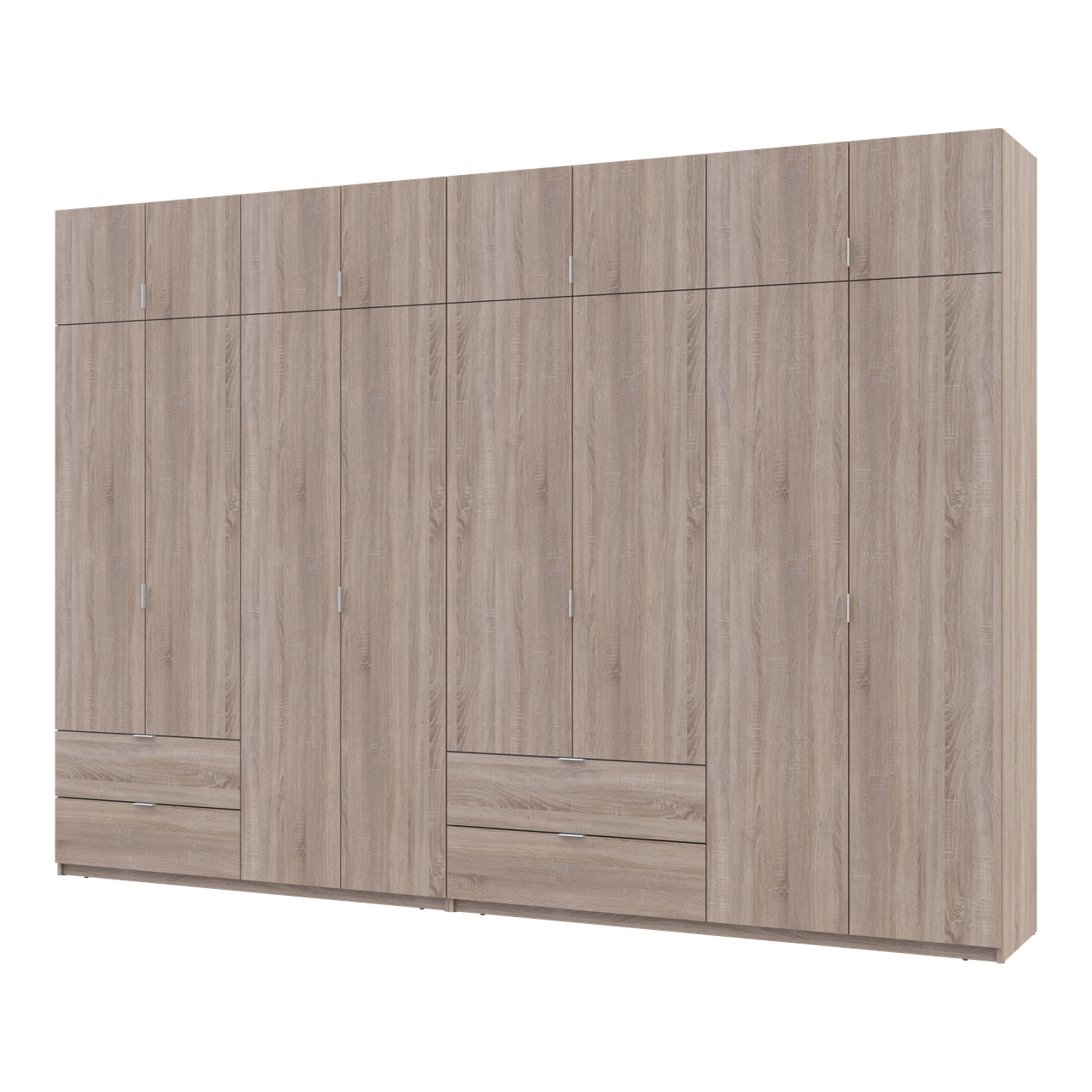 Розпашна Шафа для одягу Doros Лукас Дуб сонома 4+4 ДСП 340х50х240 (42005139)
