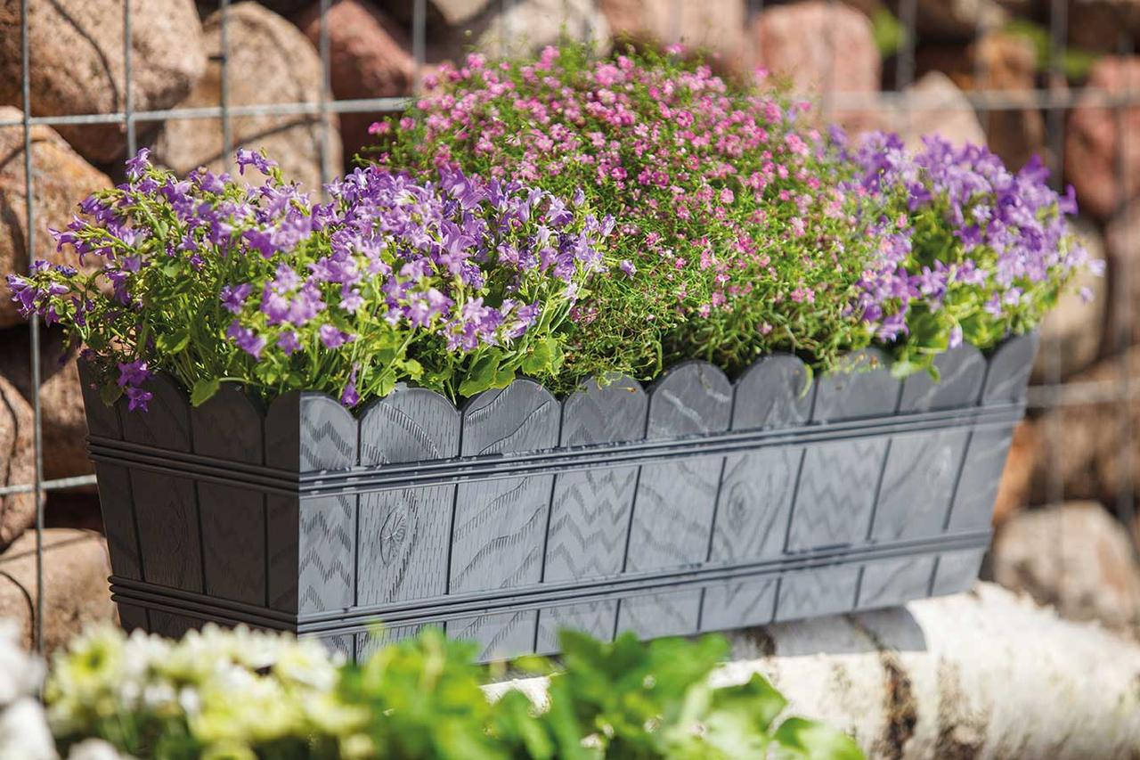 

Балконный ящик для цветов Form-Plastic Wood под дерево 12 л 17 х 15 х 55 см, Цвет Серо-Бежевый