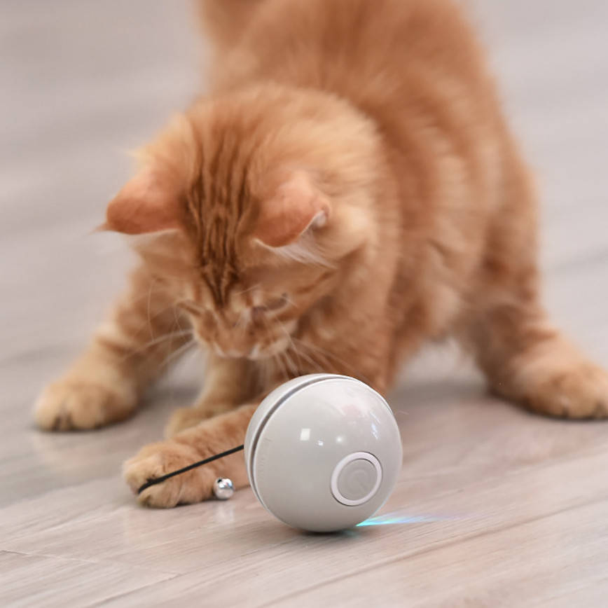 

Игрушка для кошки USB smart мяч-шарик c лазерной указкой и LED подсветкой Серый