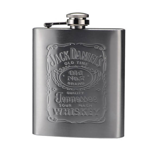

Металлическая фляга, для виски, Jack Daniels, (Джек Дэниэлс), 0.2 л., подарочная фляжка для алкоголя (SH)