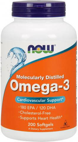 

Omega-3 NOW, 200 капсул