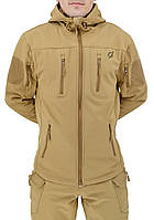 Тактическая куртка Eagle Soft Shell JA-01-0 з флісом Пісок (Койот), фото 4