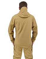 Тактическая куртка Eagle Soft Shell JA-01-0 з флісом Пісок (Койот), фото 7