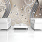 Фотошпалери флізелінові 254 х 184 см Діаманти та срібні вензелі на сіро-бежевому фоні (2046V4) Найкраща якість, фото 8