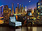 Кімната з флізеліновими 3D фото шпалерами місто 416x254 см Хмарочоси Дубая вночі 1672VEXXXL Найкраща якість, фото 5