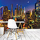 Кімната з флізеліновими 3D фото шпалерами місто 416x254 см Хмарочоси Дубая вночі 1672VEXXXL Найкраща якість, фото 4