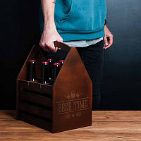 Ящик для пива "Beer time", Коричневий, Brown "Kg"