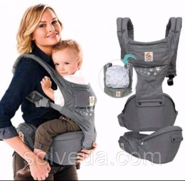 Хипсит Ergobaby hipseat carrier 2 в 1,grey.solve