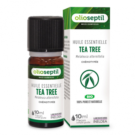ЕФІРНА ОЛІЯ ЧАЙНОГО ДЕРЕВА OLIOSEPTIL / HUILE ESSENTIELLE TEA TREE - ХЕМОТИПОВАНА ОРГАНІЧНА HEBBD, 10 МЛ (OL23), фото 1