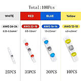 Термоусадка з припоєм 100 шт термоусаджувані з оловом припоєм, в блістері, фото 5