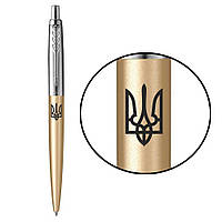 Шариковая ручка Parker Jotter 17 XL UKRAINE Matt Gold CT BP Тризуб 13432_T001b