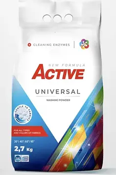 Порошок для прання універсальний Active Universal 2,7 кг на 36 прань