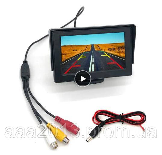 Екран 4.3 автомобільної камери заднього виду монітор Дисплей для камер відеоспостереження, відеоплеєрів та відеокамер