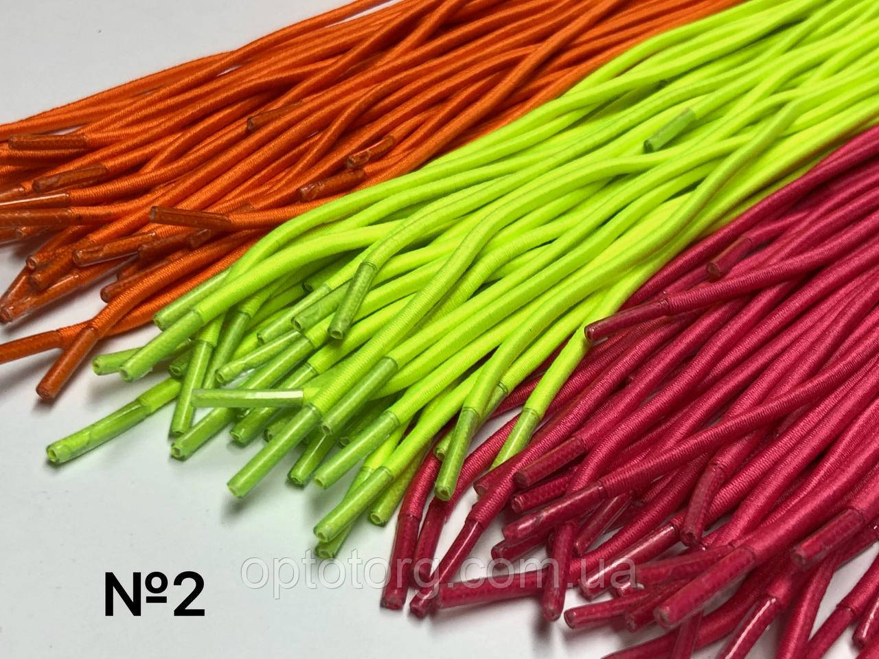 Шнурки круглі гумові 3мм мікс №2 100см