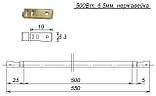 ТЕН 500ВТ сухий, прямий, нержавейка, d=6.5мм, L=500мм, гнучкий (гнучкий), фото 2