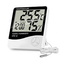 Термометр HTC-2-1 для виміру температури і вологості в приміщенні 1хААА Білий (10036)