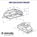 Витяжка повновбудована Minola HBI 5262 GR GLASS 700 LED, фото 9