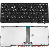 Клавиатура для ноутбука LENOVO (S110, S200, S206) rus, black, black frame (windows 8)