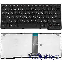 Клавиатура для ноутбука LENOVO (S110, S200, S206) rus, black, black frame (windows 8)