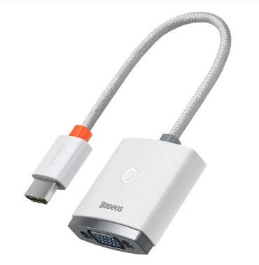 Перехідник Baseus Lite Series HDMI To VGA White WKQX01002